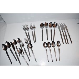 Ekco Eterna Xanadu Stainless Flat Ware MCM 25 Pieces mixed lot